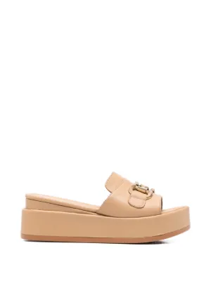 SERGIO MORETTI FIRENZE horsebit platform sandals