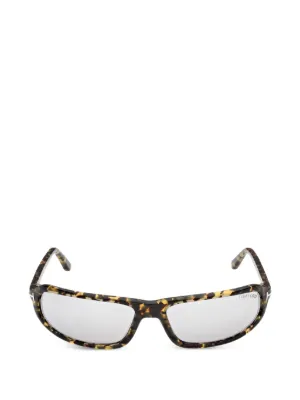 TOM FORD Eyewear tortoiseshell-effect rectangle-frame sunglasses