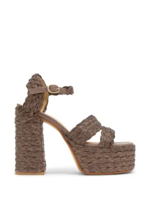 Casta&ntilde;er Fresa braided platform sandals