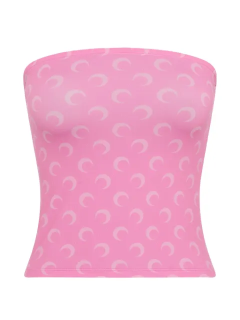 Marine Serre Moon printed jersey tube top