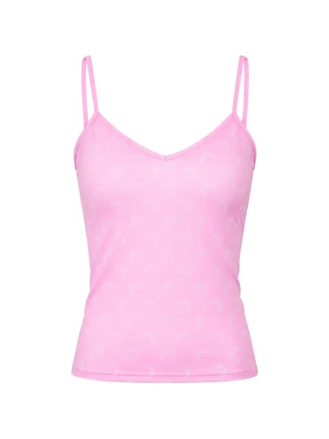 Marine Serre Moon-printed jersey straps top
