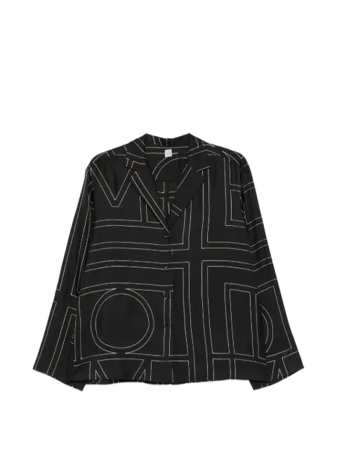 TOTEME monogram-print silk shirt