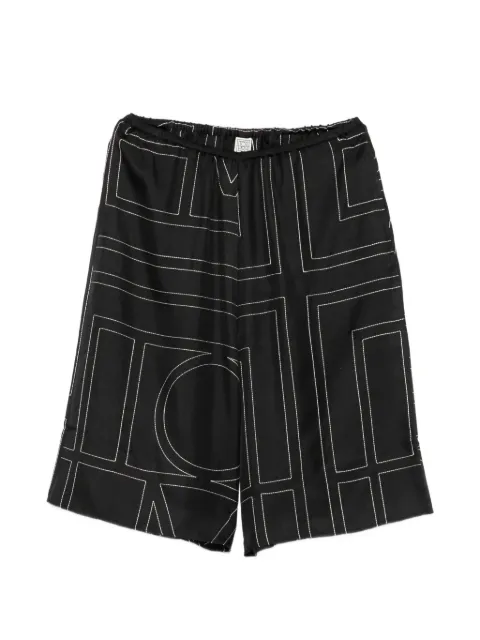 TOTEME monogram-print shorts