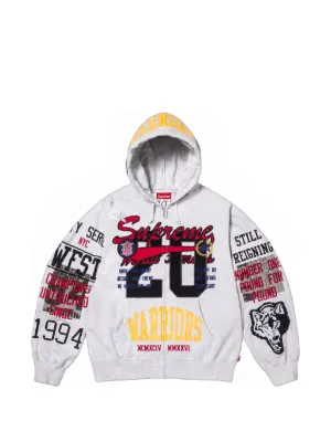 Supreme Warriors appliqué-detailing zip-up hoodie