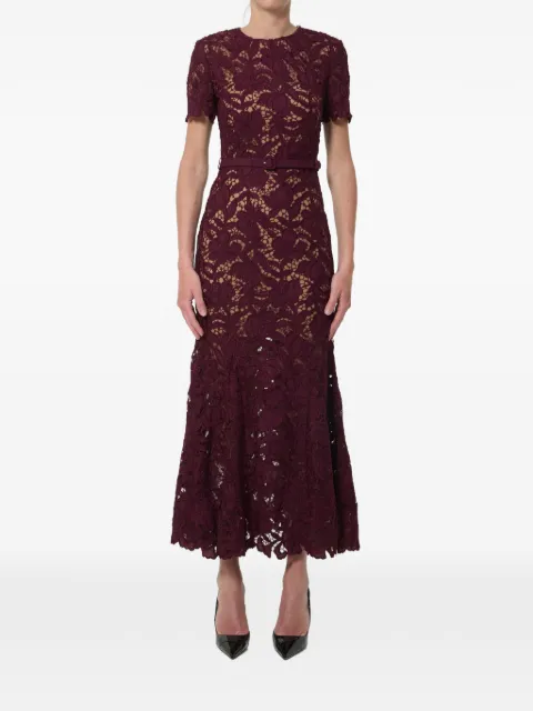 Self-Portrait belted midi dress