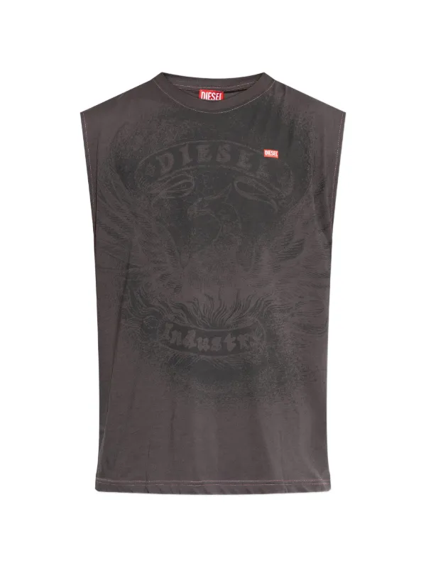 Diesel graphic-print sleeveless T-shirt