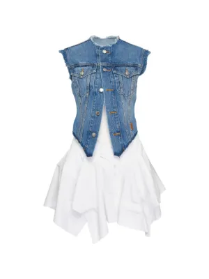 Alexander Wang frayed panelled dress