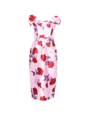 Rebecca Vallance Melora bow-detail floral-print midi dress