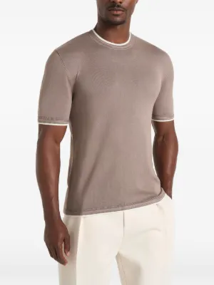 Manière De Voir Wyatt contrast knit T-shirt