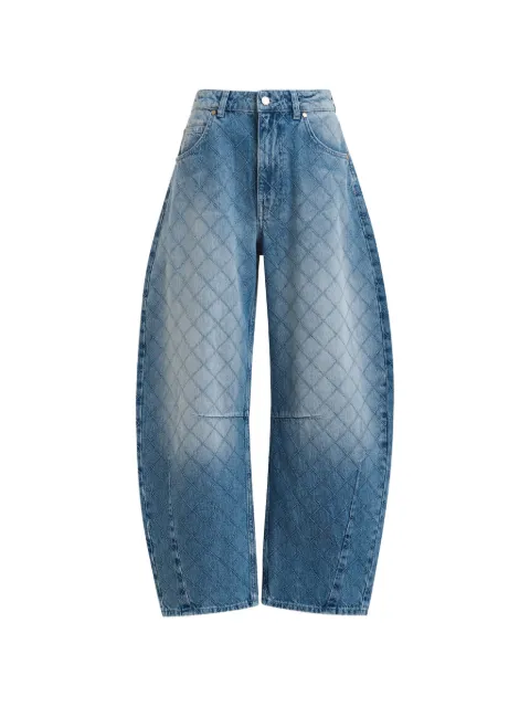 Essentiel Antwerp diamond-quilted barrel-leg jeans