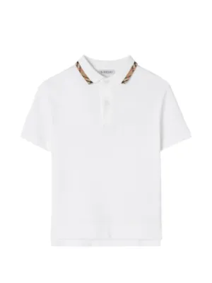 Burberry Kids cotton pique polo shirt