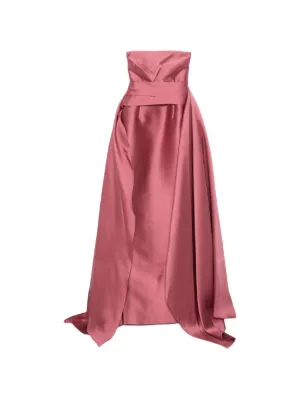 Solace London strapless draped-panel maxi dress