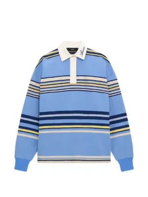AMIRI striped oversized long-sleeve polo