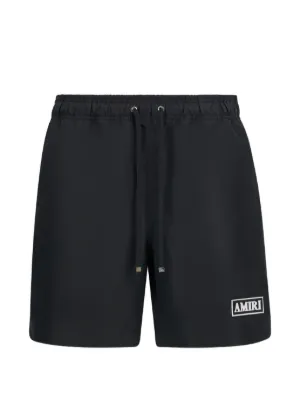 AMIRI logo-patch drawstring swim shorts