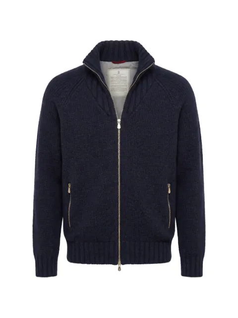 Brunello Cucinelli chunky-knit zip-up cardigan