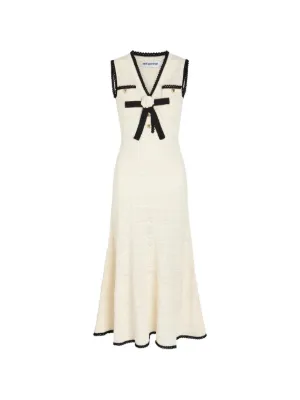 Self-Portrait pointelle-knit midi dress