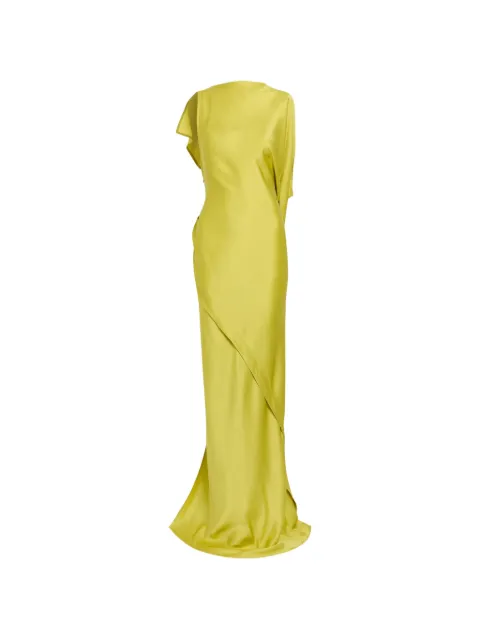 Victoria Beckham Kyra draped asymmetric-neck maxi gown