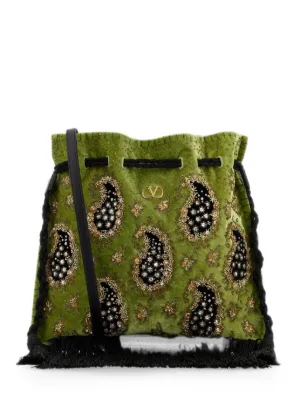 Valentino Garavani Nellic&ocirc;te paisley-embroidered shoulder bag