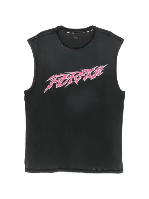 Purple Brand graphic-print distressed T-shirt
