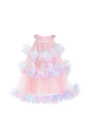 Mimi Tutu floral-applique tiered dress