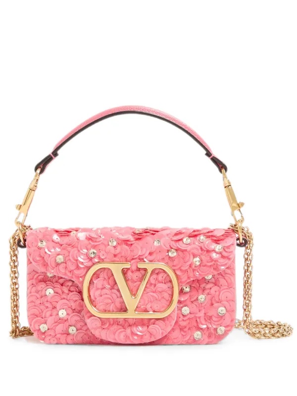 Valentino Garavani Loc&ograve; small embroidered shoulder bag