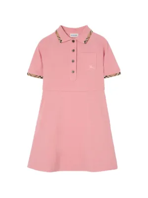 Burberry Kids Check-trim cotton polo shirt dress