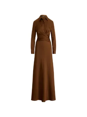 Lauren Ralph Lauren pleated button-up maxi gown dress
