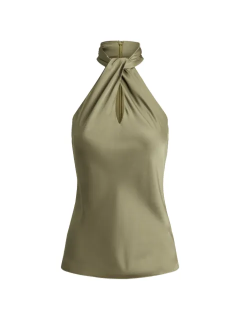 Lauren Ralph Lauren twist-front halterneck blouse