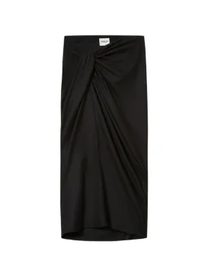 MARANT ÉTOILE draped knot-detail midi skirt