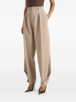 Mani&egrave;re De Voir Sophie - twist leg tailored trousers - beige