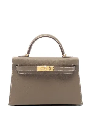 Herm&egrave;s&nbsp;Pre-Owned 2026 mini Kelly II Etoupe shoulder bag