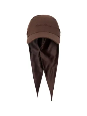 Mani&egrave;re De Voir Arianne linen bandana cap brown