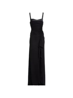 Elie Saab ruched ruffled maxi dress