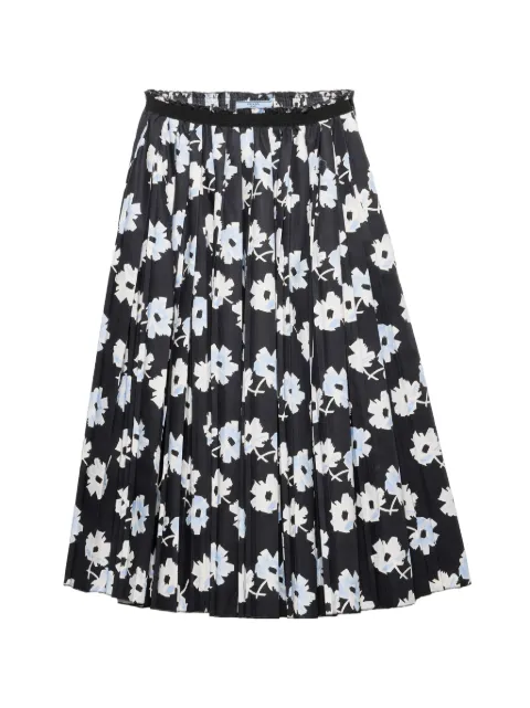 Prada pleated poplin skirt