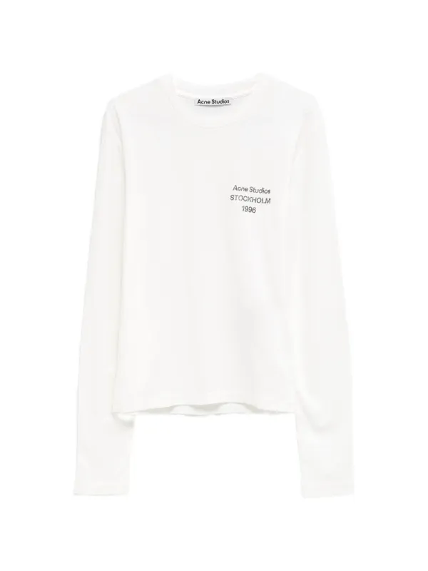 Acne Studios logo-print long-sleeve T-shirt