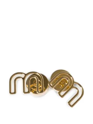 Miu Miu logo-plaque earrings