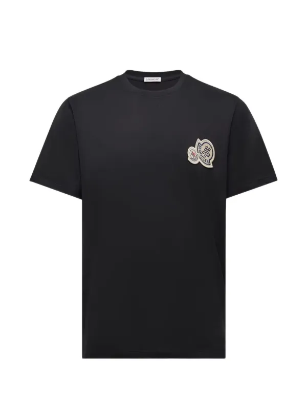 Moncler double logo-patch T-shirt