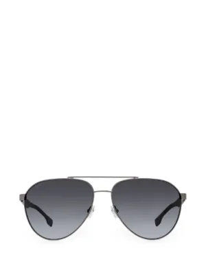BOSS double-bridge pilot sunglasses
