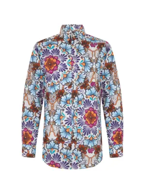 Paul & Shark floral-print long-sleeve shirt