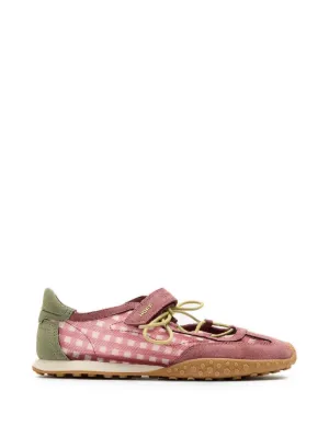 Hoff Bridge gingham-pattern touch-strap sneakerinas 