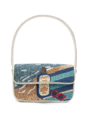 STAUD bead-embellished Tommy shoulder bag
