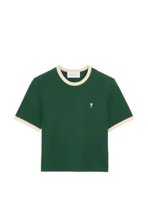 AMI Paris contrasted cotton T-shirt with Ami de Coeur