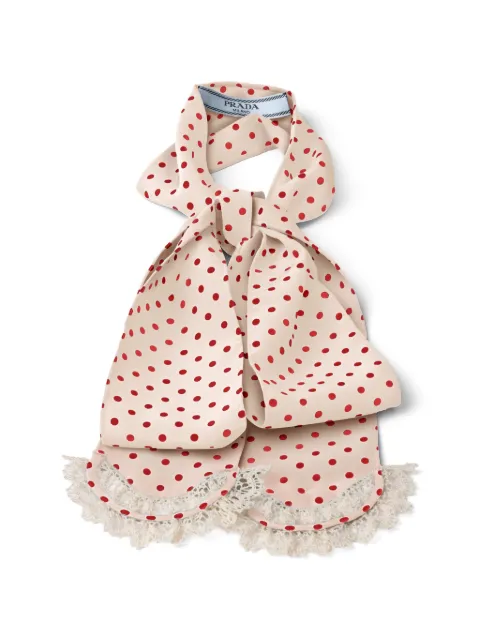 Prada polka-dot marocain scarf