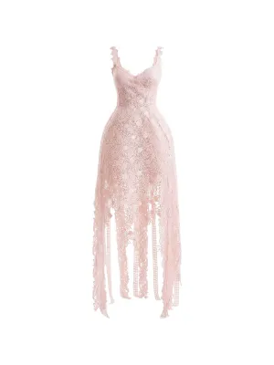 Gemy Maalouf floral guipure-lace dress