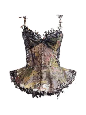 Gemy Maalouf embroidered peplum corset