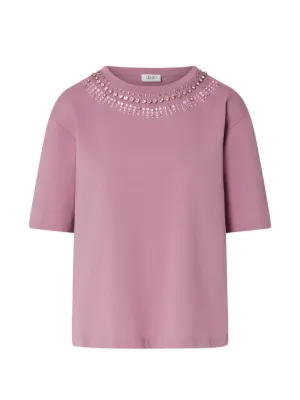 LIU JO T-shirt with jewel embroidery