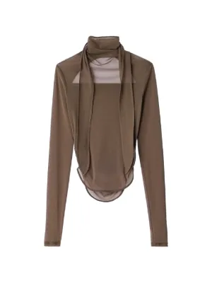 LEMAIRE cut-out pussy-bow top