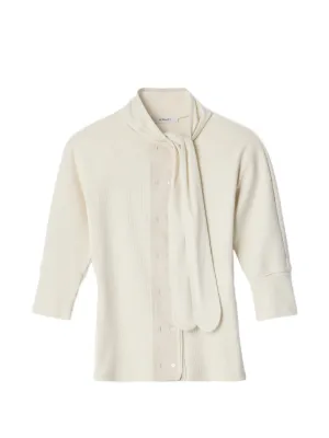 LEMAIRE Ascot T-shirt in linen and cotton ribbed jersey
