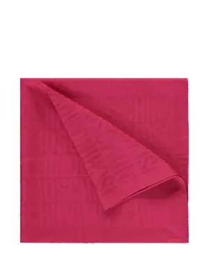 Moschino logo-jacquard silk scarf