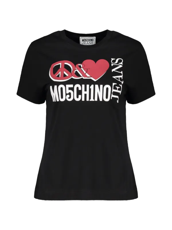 Moschino logo-print fitted T-shirt